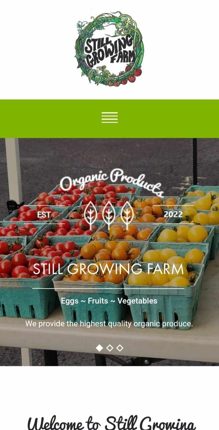 Still Growing Farm mobile home page